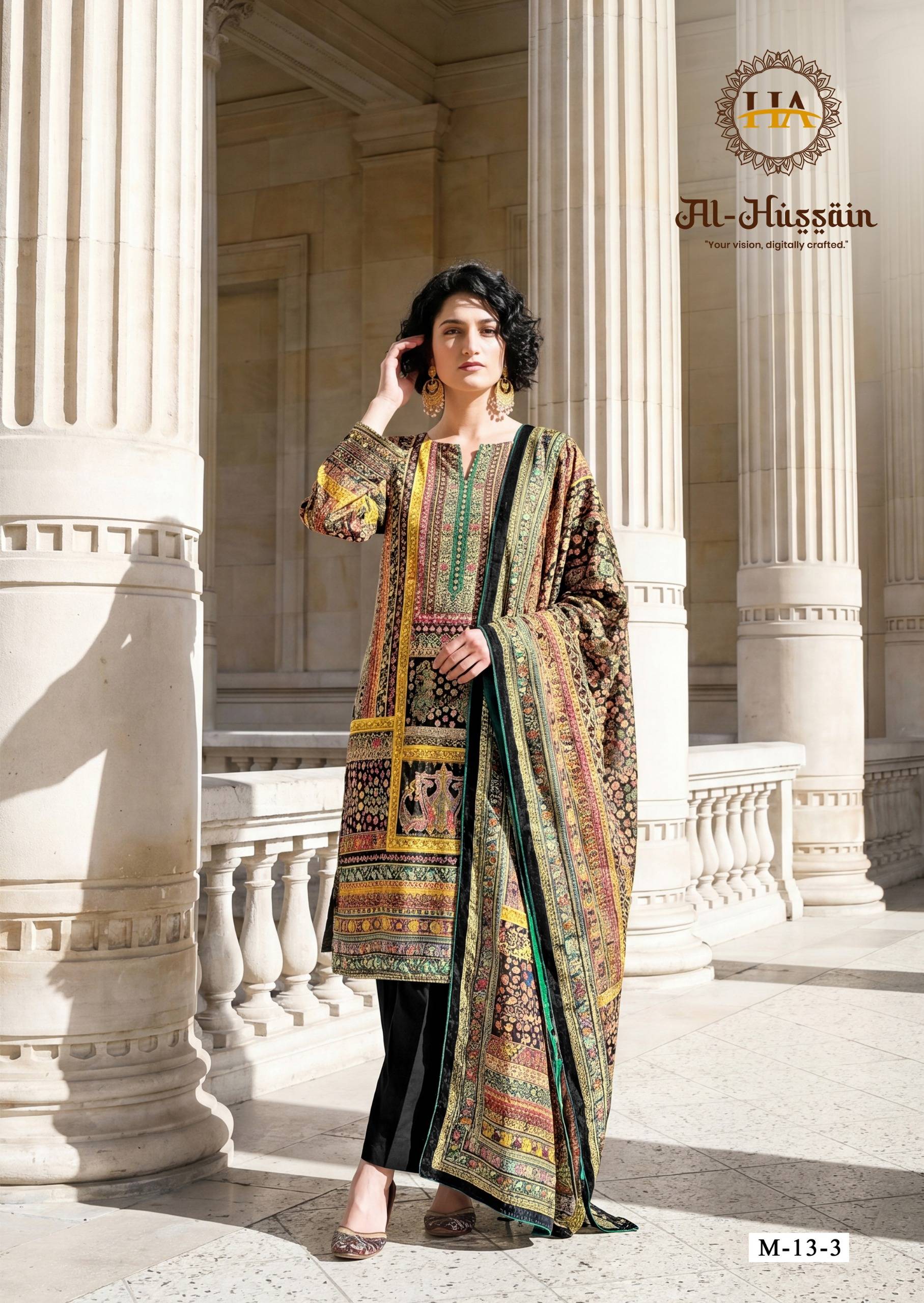 AL HUSSAIN By Alok Suit Beautiful Festive Suits Stylish Fancy Colorful Casual Wear & Ethnic Wear Pure jam Print Dresses At Wholesale Price